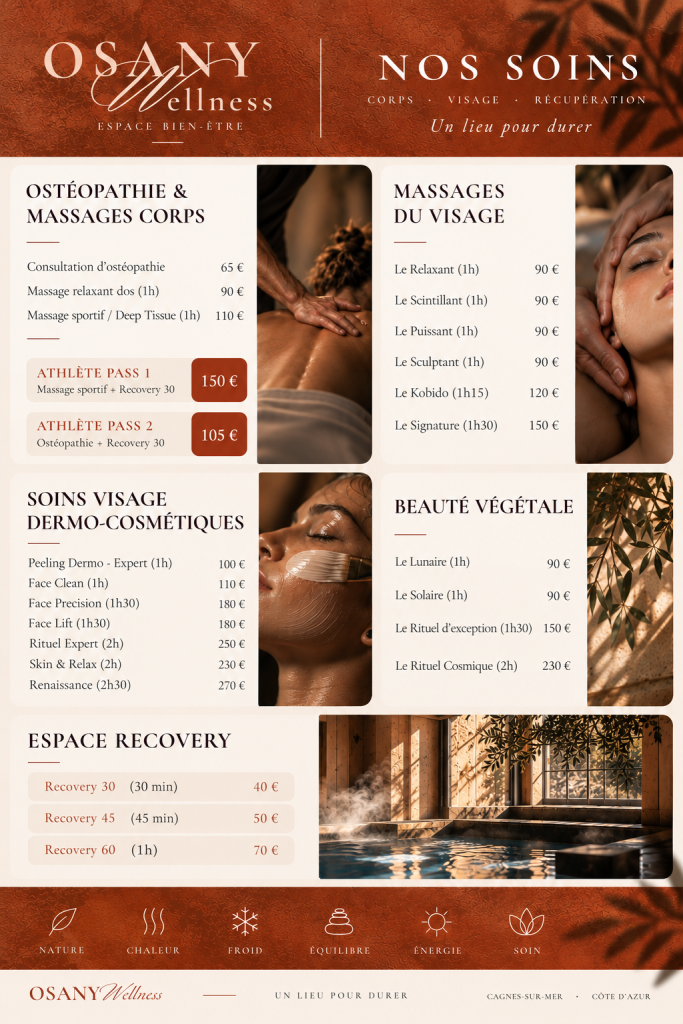Carte des soins OSANY 2026